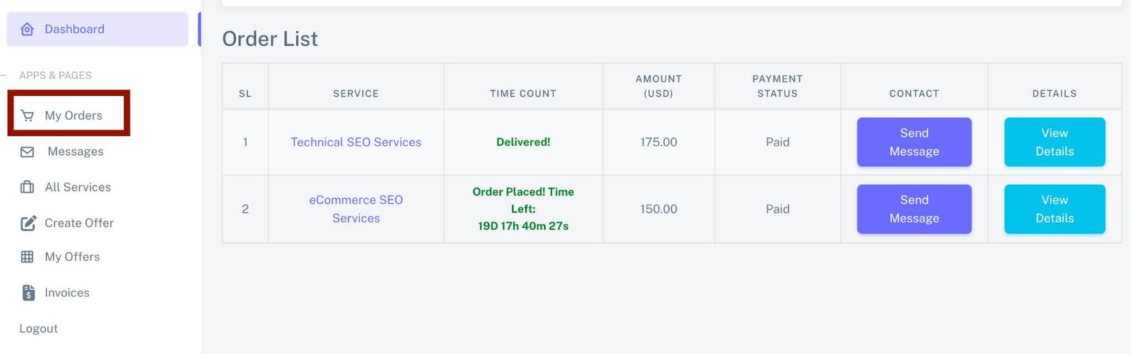 My Orders